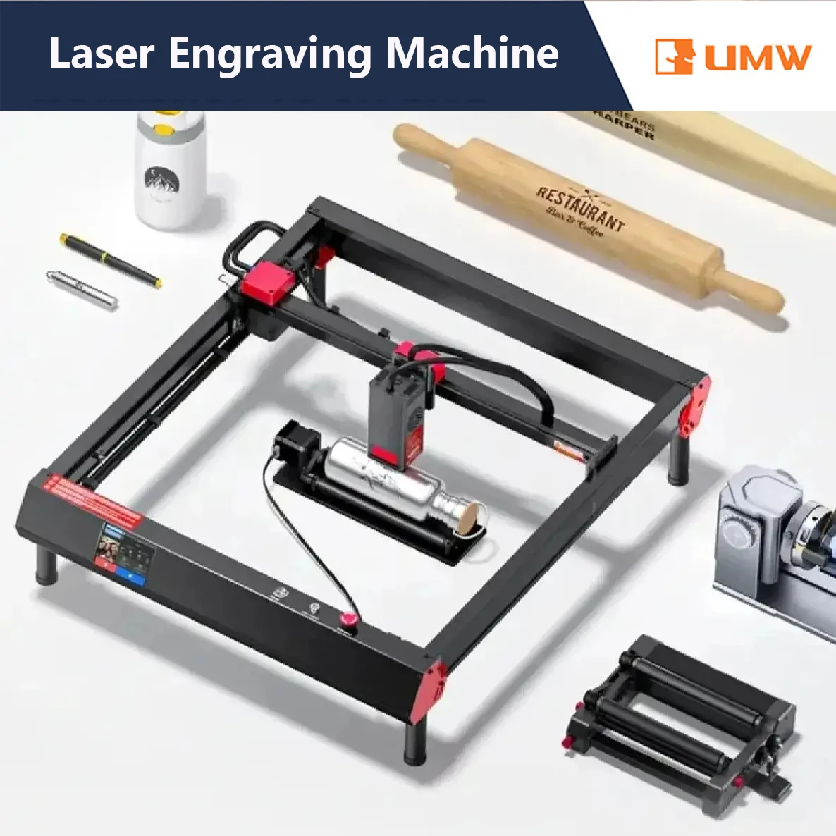 

UMW 20W 40W 450W Diode Laser Engraving Machine DIY Logo Wood Leather Acrylic Marking Machine for Beginners