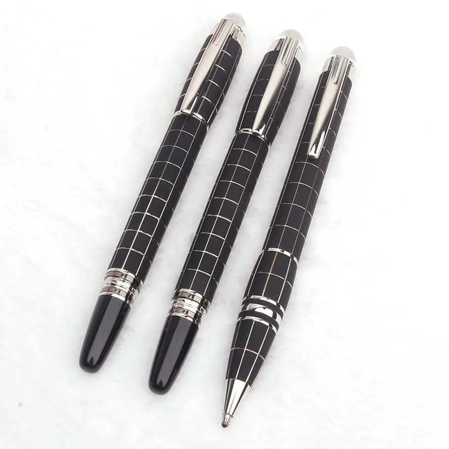 

Top Quality Multiple MB Black Resin Chessboard Crystal Star Rollerball Gel Ballpoint Pen Unique Design Office with Serial Number
