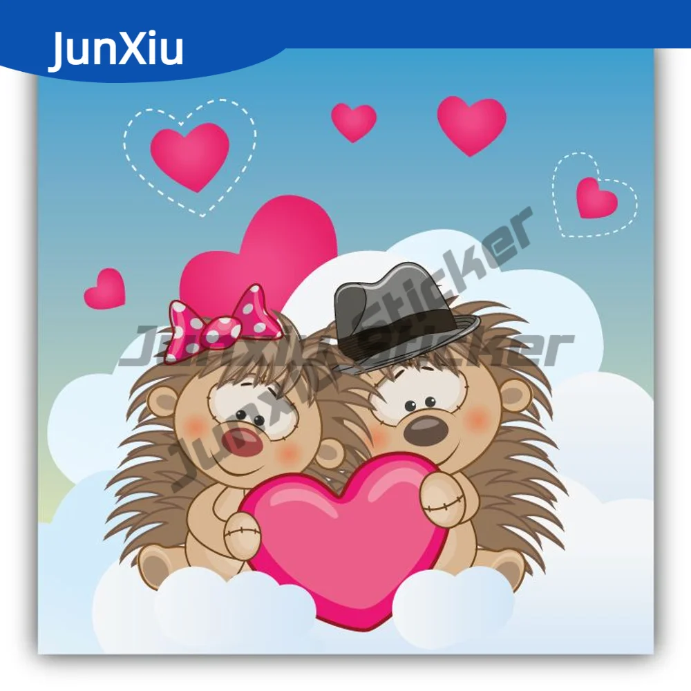 

Hedgehog Love Sticker Car Guitar Pickup Car Body 4x4 Off Road Racing Rally Bumper Decal Accessories Scratch-proof Decoration Pvc
