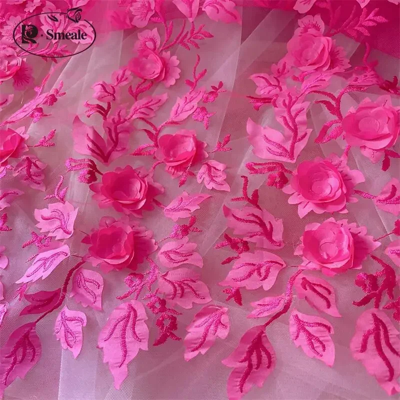 19 لون نسيج دانتيل زهرة ثلاثية الأبعاد عالي الجودة. فستان الزفاف DIY ملابس الأطفال الخياطة النسيج خلفية الديكور الملحقات #5