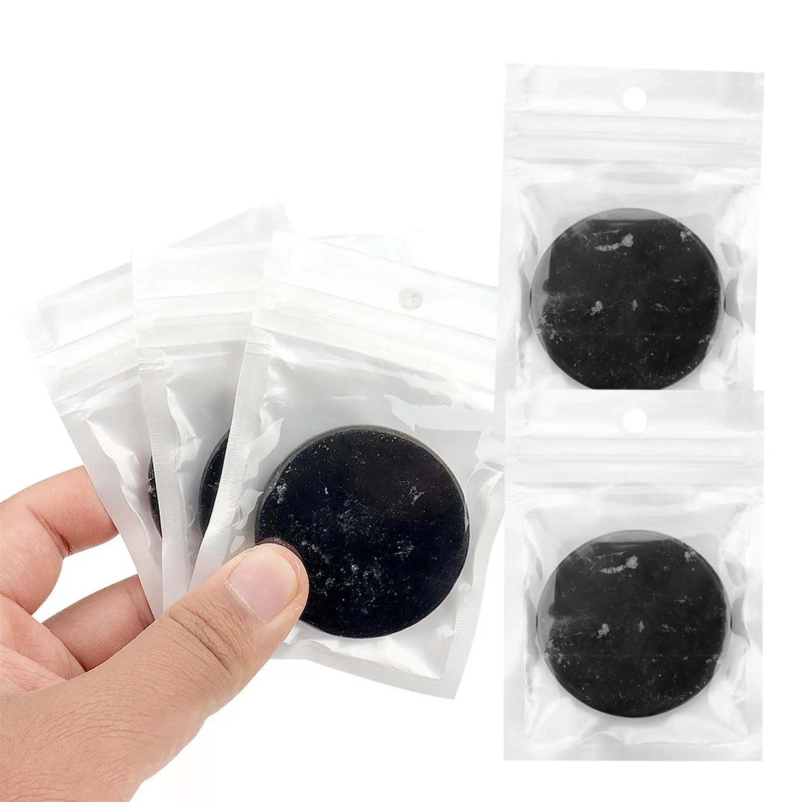 Jade Stone Eyelash Glue Holder Pad Black Mini Pallet Reusable Lash Base Cosmetic Tool for Eyelash Kits