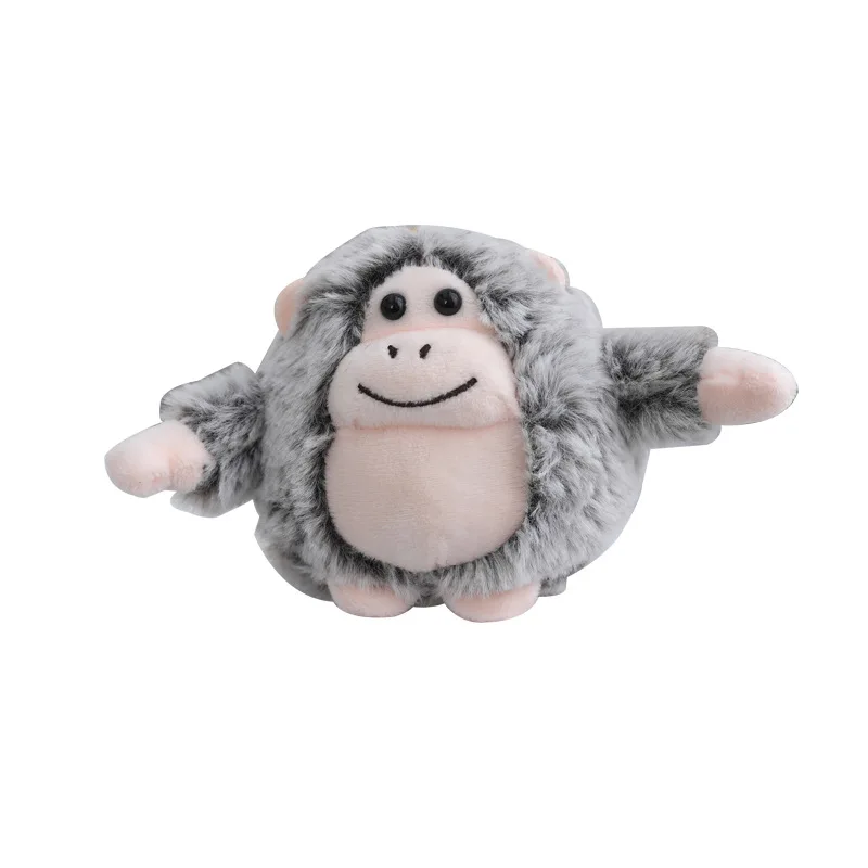 10 cm cartone animato simulato Gorilla peluche ciondolo morbido farcito bambola creativa portachiavi zaino borsa per auto portachiavi decorazione regalo per bambini