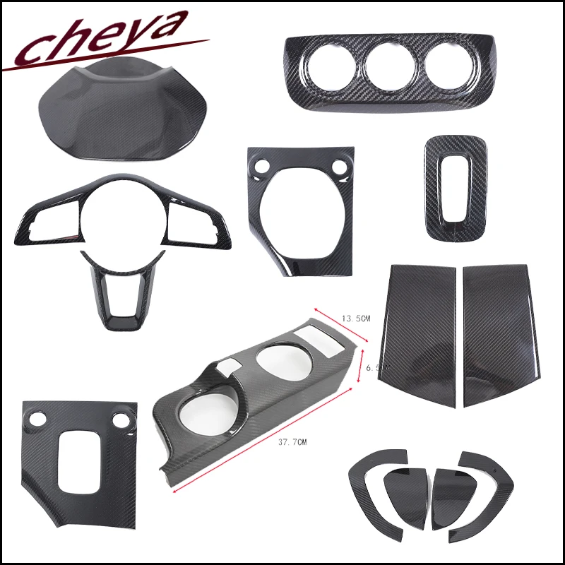 

For Nissan 400Z Z34 2022+ Real carbon fiber material kit Interior center control panel decorative cover