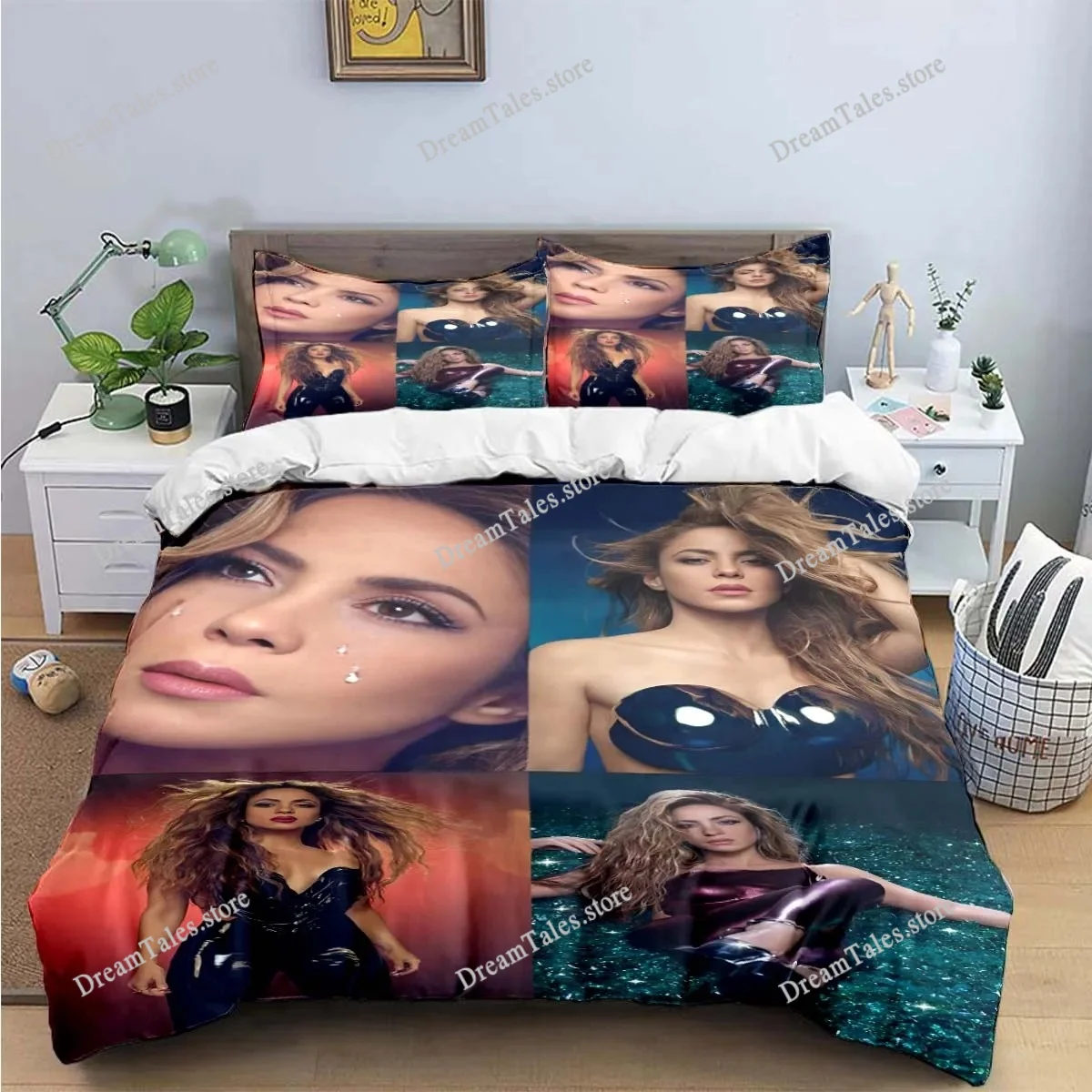 

Colombia Pop Female Singer S-Shakira Pattern Bedding Sets Bed Supplies Set Duvet Cover Bedding Set Luxury Gift Home Textile