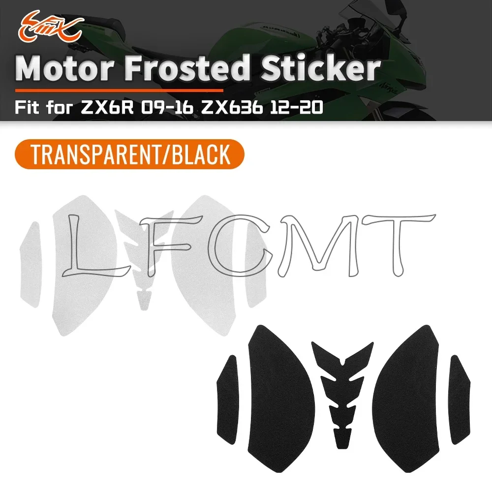 Motorcycle Frosted Anti Slip Protector Cover Fuel Tank Pad Protector Stickers Fit for KAWASAKI ZX 6R 2009-2016 ZX 636 2012-2020