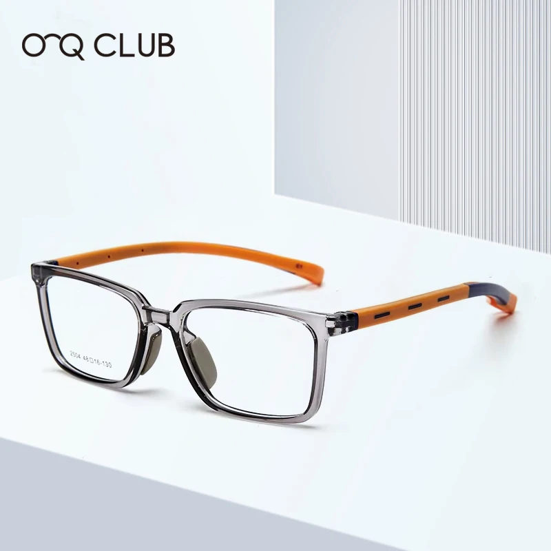 O-Q CLUB Kids Ultralight Glasses Frames TR90 Silicone Glasses Flexible Children’s Square Glasses Myopia Optical Eyeglasses #2504