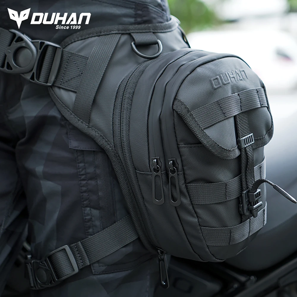 DUHAN New Multi-Function Motorcycle Drop Leg Bag Hip Bum Motorcycle Bag Outdoor Waist Bag Motorbike Riding Chest Bag