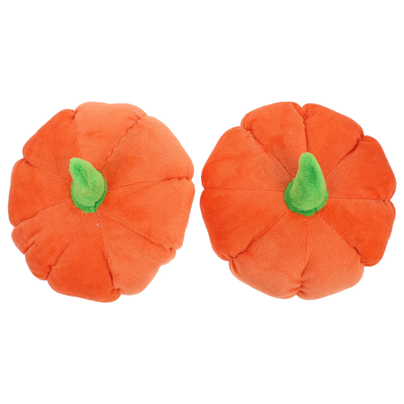 2Pcs Simulated Artificial Pumpkin Ornaments Lifelike Color Texture Size Halloween Thanksgiving Christmas Party Decoration