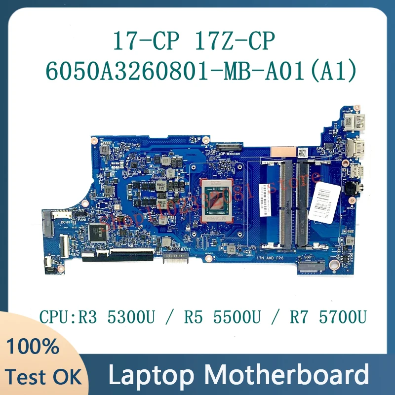 Placa-mãe do portátil para HP 17-CP, 6050A3260801-MB-A01, A1, M51687-601, M51688-601, M51689-601, M51689-601, R3 5300U, R5 5500U, R7 5700U, 100% testado