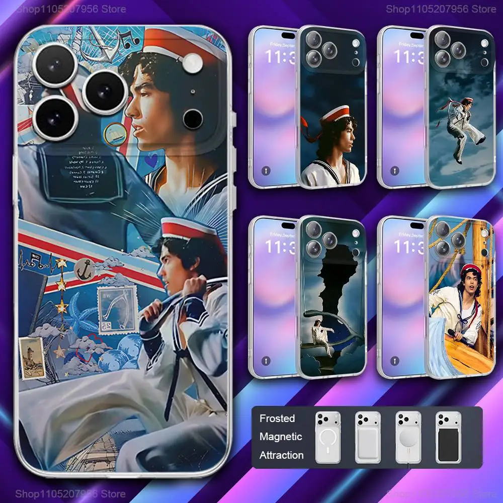 C-Conan Gray Wishbone Untuk iPhone 11,12,15,14,13,17,16,Pro,Plus,E,Max,Air,Mini Magnetic Frosted Cover Phone Case