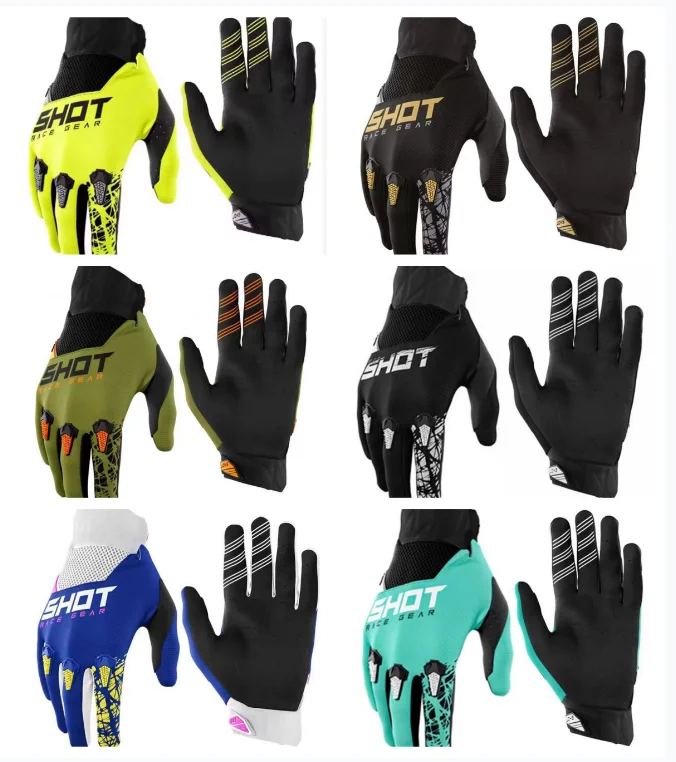 2025 لقطة الرجال قفازات للدراجات النارية شاشة تعمل باللمس دراجة هوائية جبلية قفازات الجبلية كاملة الأصابع موتوكروس سباق قفازات واقية