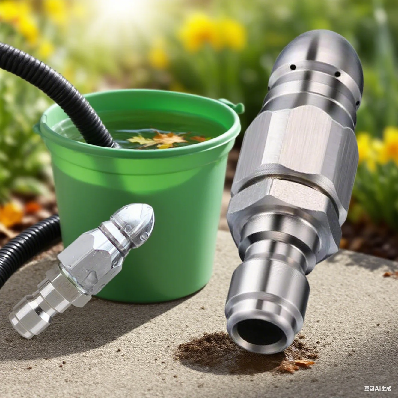 Pressure Washer Sewer Jetter Nozzle 5000 PSI Sewer Jetter Pressure Drain Jetter Hose Nozzle For 1/4 Pressure Washer