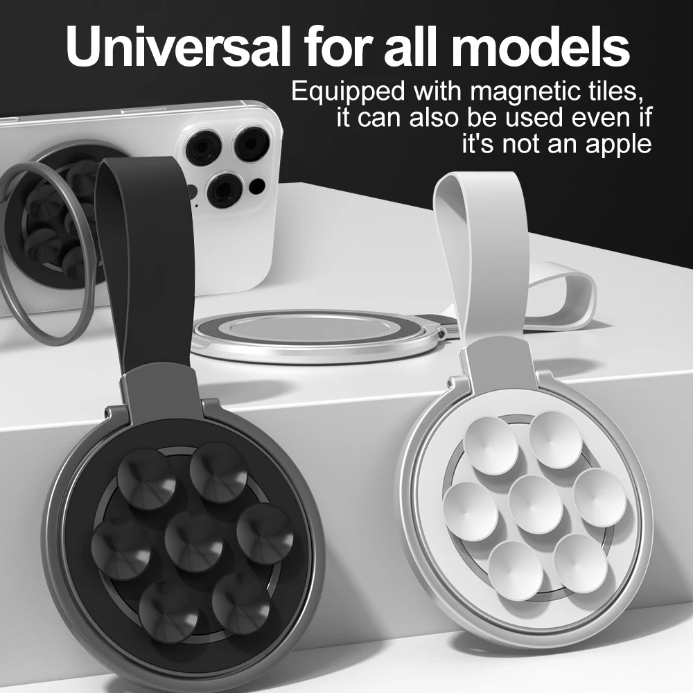 2025 Dudukan Ponsel MagSafe Dua Sisi untuk iPhone 15/16/17, Lipat 360 °   Stand Berputar dengan Magnet Kuat & Dukungan Pegangan Jari