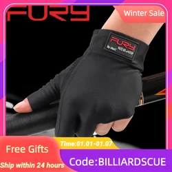 Original FURY Gloves Billiard Gloves Blue/Black Non-slip Lycra Fabric Pool Gloves Snooker Glove Billiard Accessories