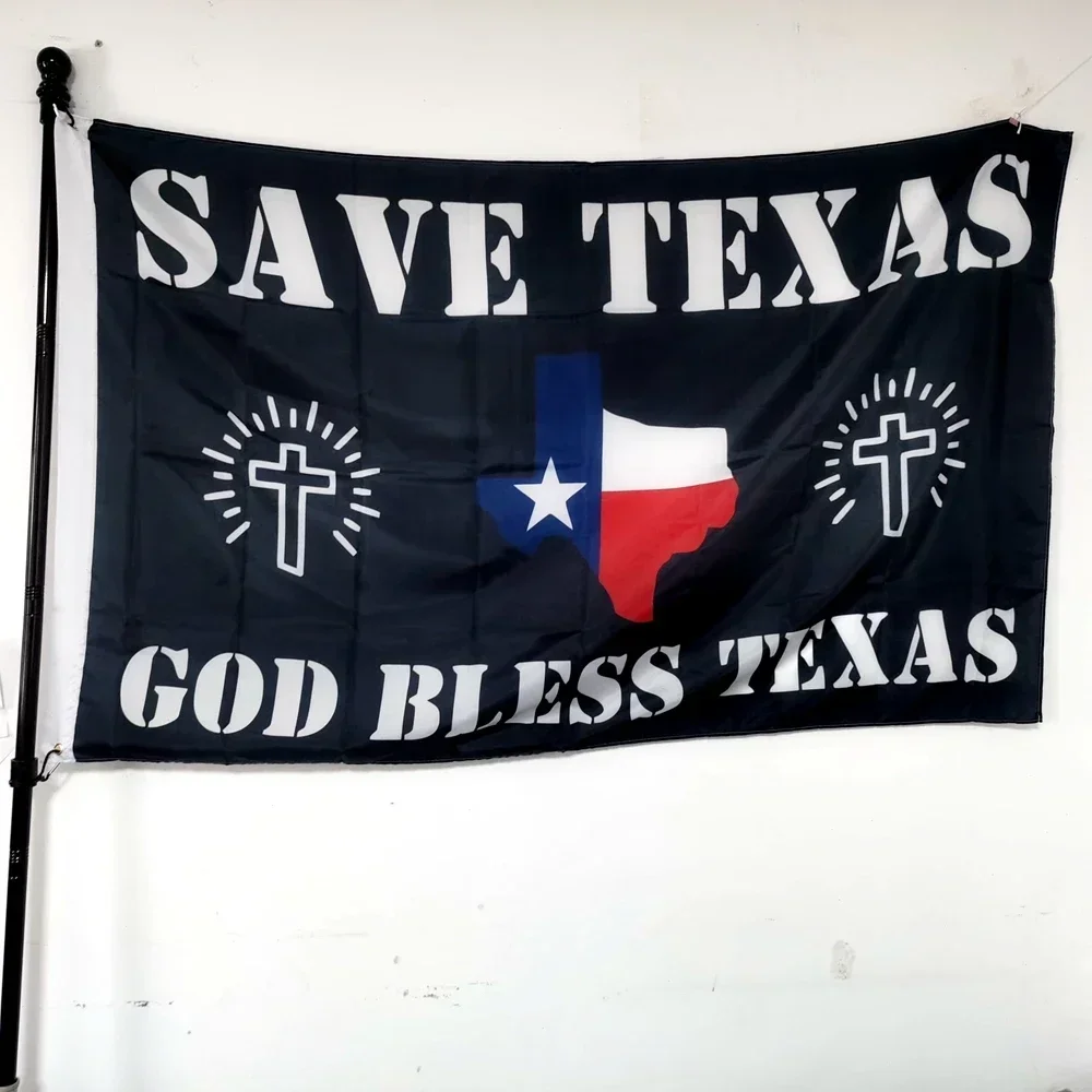 

Texas Flag 90x150cm - Large Polyester, Durable Outdoor Hanging Banner God Bless Texas Design for Garden, Wall & Patriotic Decor