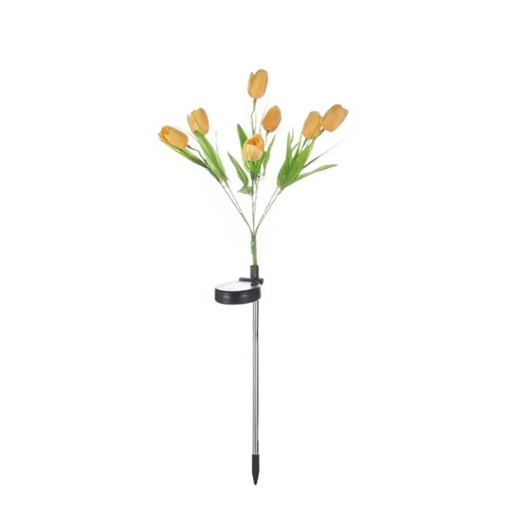 7 Head Tulip Flower Solar Garden Lights Waterproof Design Realistic Flower Design Outdoor Solar Lights Decorative Lights