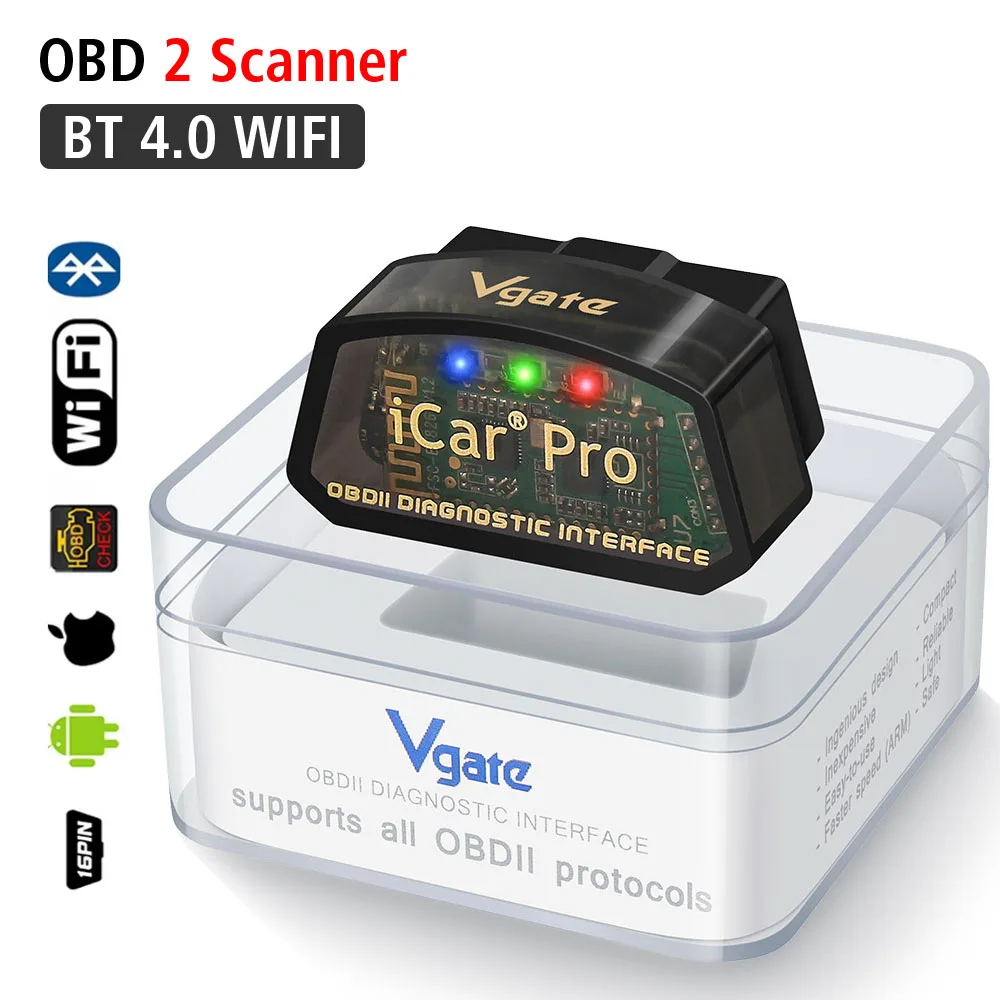 

Car Accessories elm327 V2.3 WIFI for Android/IOS ODB2 Car Scanner Car Diagnostic Tools Code Reader BT 4.0