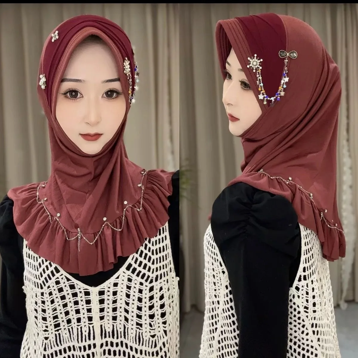 New Malaysia Muslim Lady Ready Instant Sponge Hat Hijab