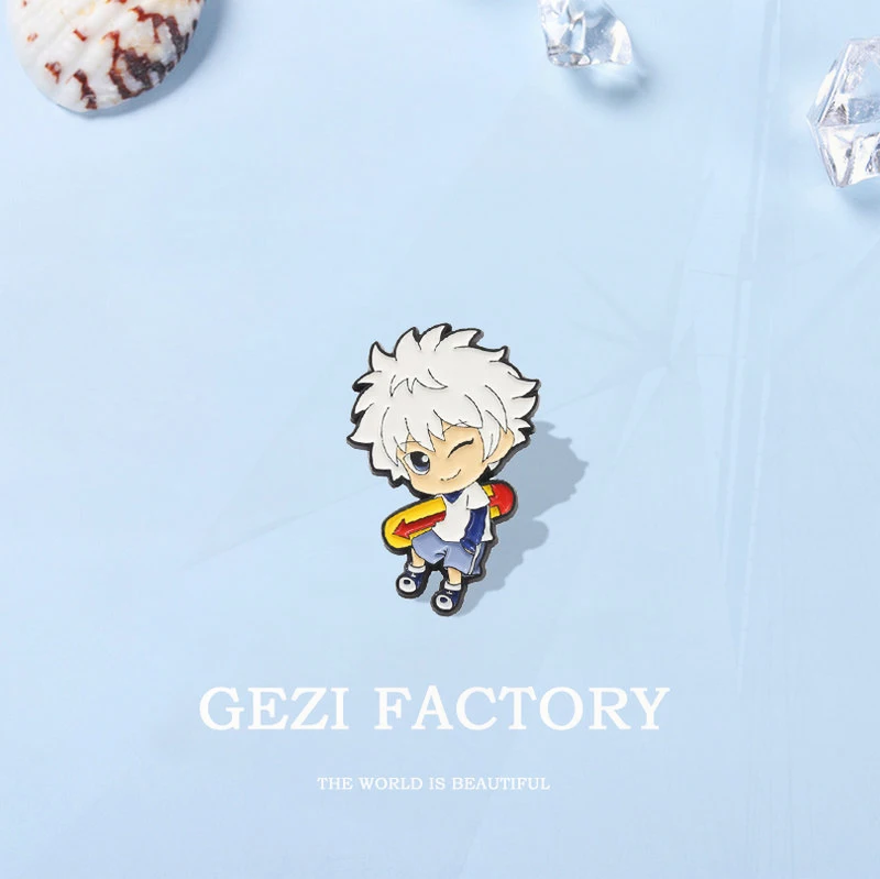 Hisoka Pin Lapel Badge Anime HxH Jewelry Gift for Fans HUNTERxHUNTER Enamel Pins Custom GON Killua Kurapika Leorio