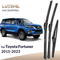 Para Toyota Fortuner 2015-2023 2016 2017 2018 2019 limpiaparabrisas delantero y trasero cepillos de ventana de parabrisas 22 ""+ 16"" + 12""