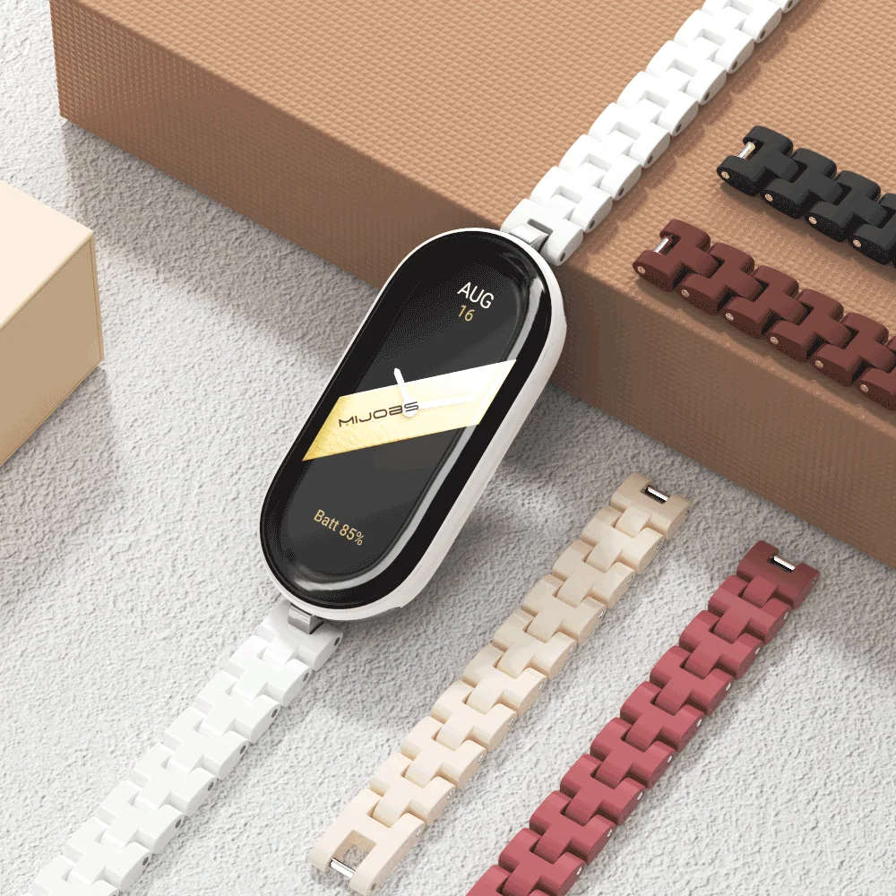Mi Band 9 10 8 7 6 5 4 3 شريط للرسغ لـ for Xiaomi Mi Smart Band 9 سوار النسخة العالمية ملحقات المعصم الصغيرة للنساء والفتيات Miband 8