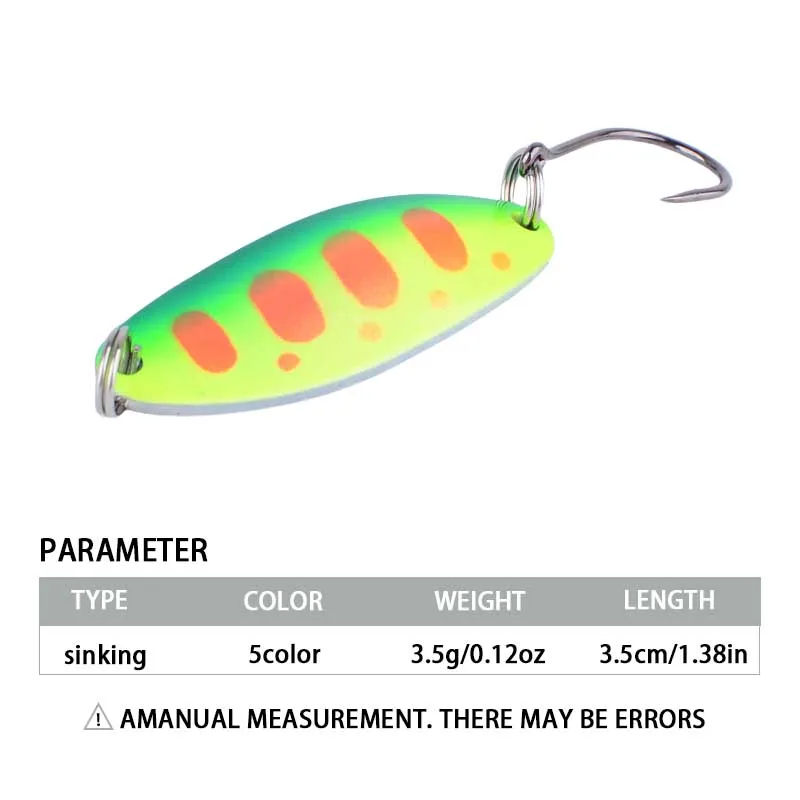 Señuelos de Pesca con cuchara, Wobblers, CrankBaits, Jig Shone, Spinner de trucha de lentejuelas de Metal con ganchos para Pesca de carpa, 1 ud. - imagen 2