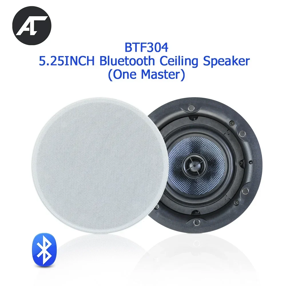 

Bluetooth Coaxial Ceiling Speaker 5.25 inch Frameless Active Loudspeaker Built-in Class D Amplifier high end Audio with USB/AUX