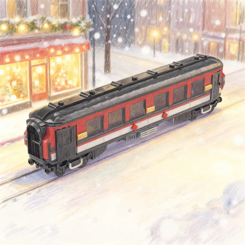 

892 детали MOC: Дополнительные вагоны пассажирского класса, модель из строительных блоков, рождественский подарок, архитектурная игрушка, конструктор