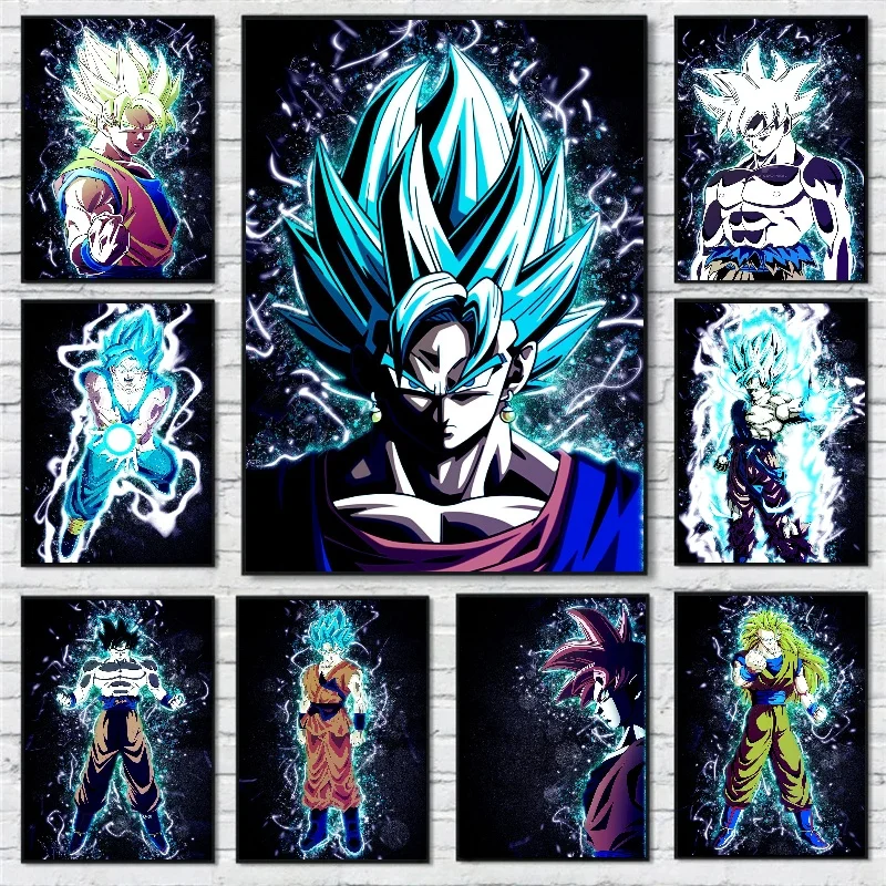 Classic Dragon Ball Japanese Anime Vegeta Definition Printing Canvas Painting Wall Decoration Poster Living Room Children's Gift