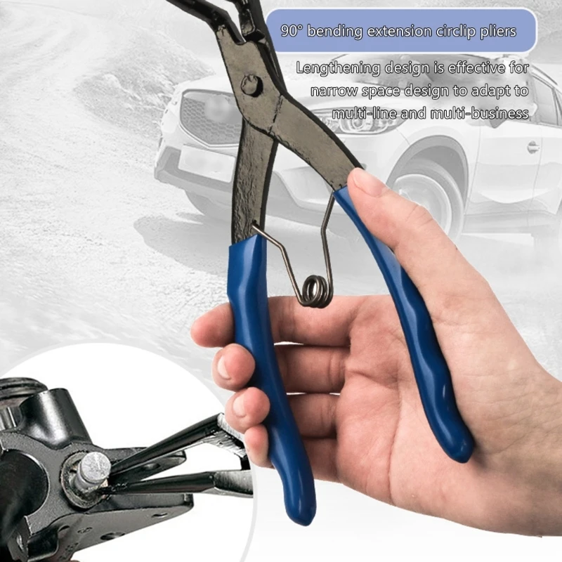 2023 New Heavy-duty Cylinder Ring Pliers Internal Ring Remover Retaining Circlip Pliers 90 Degrees Bending Pliers Long Nose