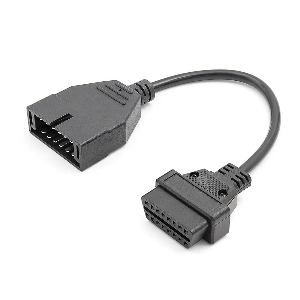 Compatible Cable 12Pin to 16Pin OBD1 OBD2 Connector Diagnostic Adapter for GM