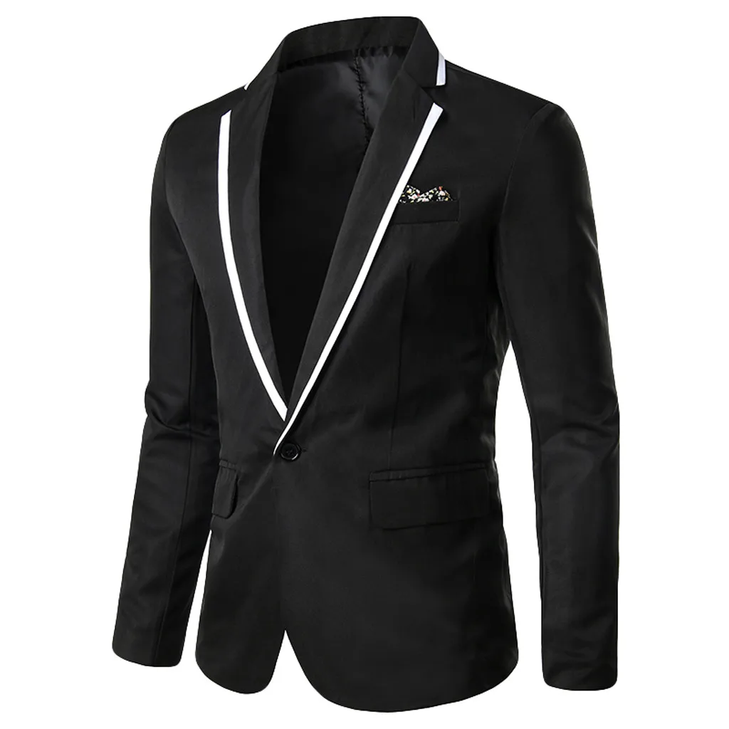 Men's Suit Business Casual No Iron Single Row Single Button Split Collar Wedding Party Coat Slim Fit Office Blazer Male Jacket