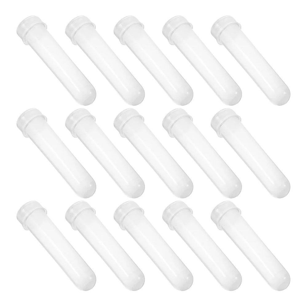 20 piezas tubos de agua de flores de plástico con tapas para flores de tallo único arreglos florales conservación de frescura floración longevidad