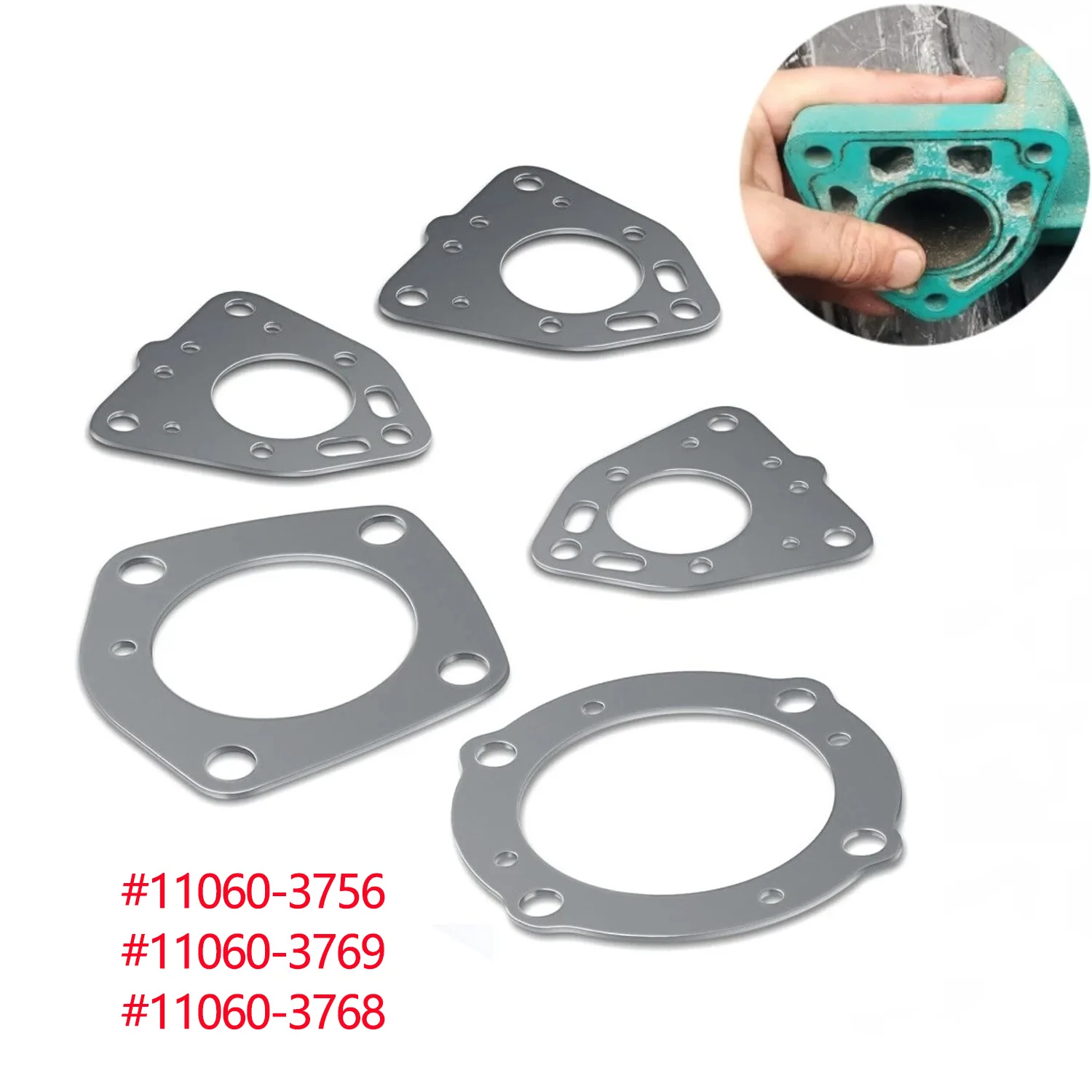

Exhaust Gasket Kit Replacement for Kawasaki 1100 ZXI/STX/Ultra 130 from 1996 to2004, Replace #11060-3768, 11060-3769, 11060-3756