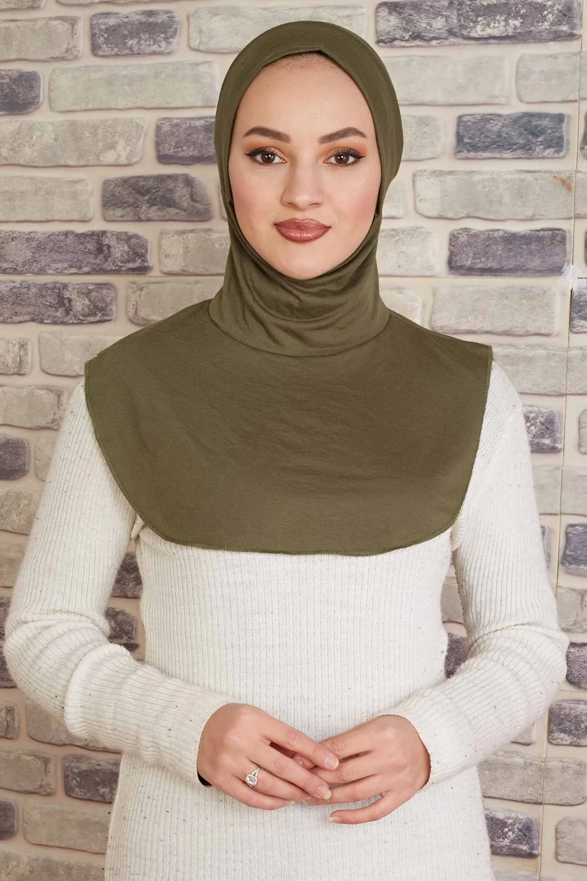 Instant Hijab Bathing Cap-Khaki Winter Autumn 2021 Muslim Women Hijab headscarf islamic Turkey