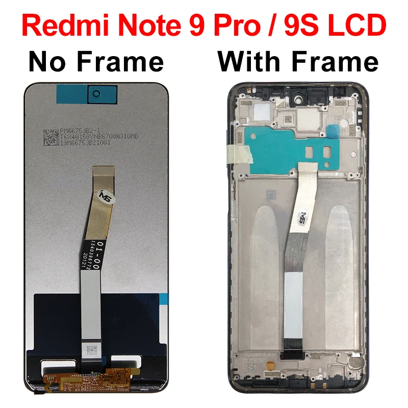 IPS para Xiaomi Redmi Note 9S 9Pro M2003J6B2G LCD Touch Screen para Redmi Note 9 Display M2003J15SC Digitizer Repuestos 4