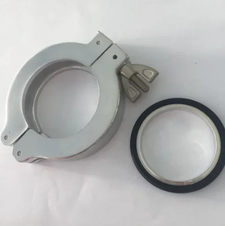 1PC Vacuum Clamp KF-40 Stainless Steel Vacuum Pump Flange Fitting Parts Contain o-rings Alum bracket