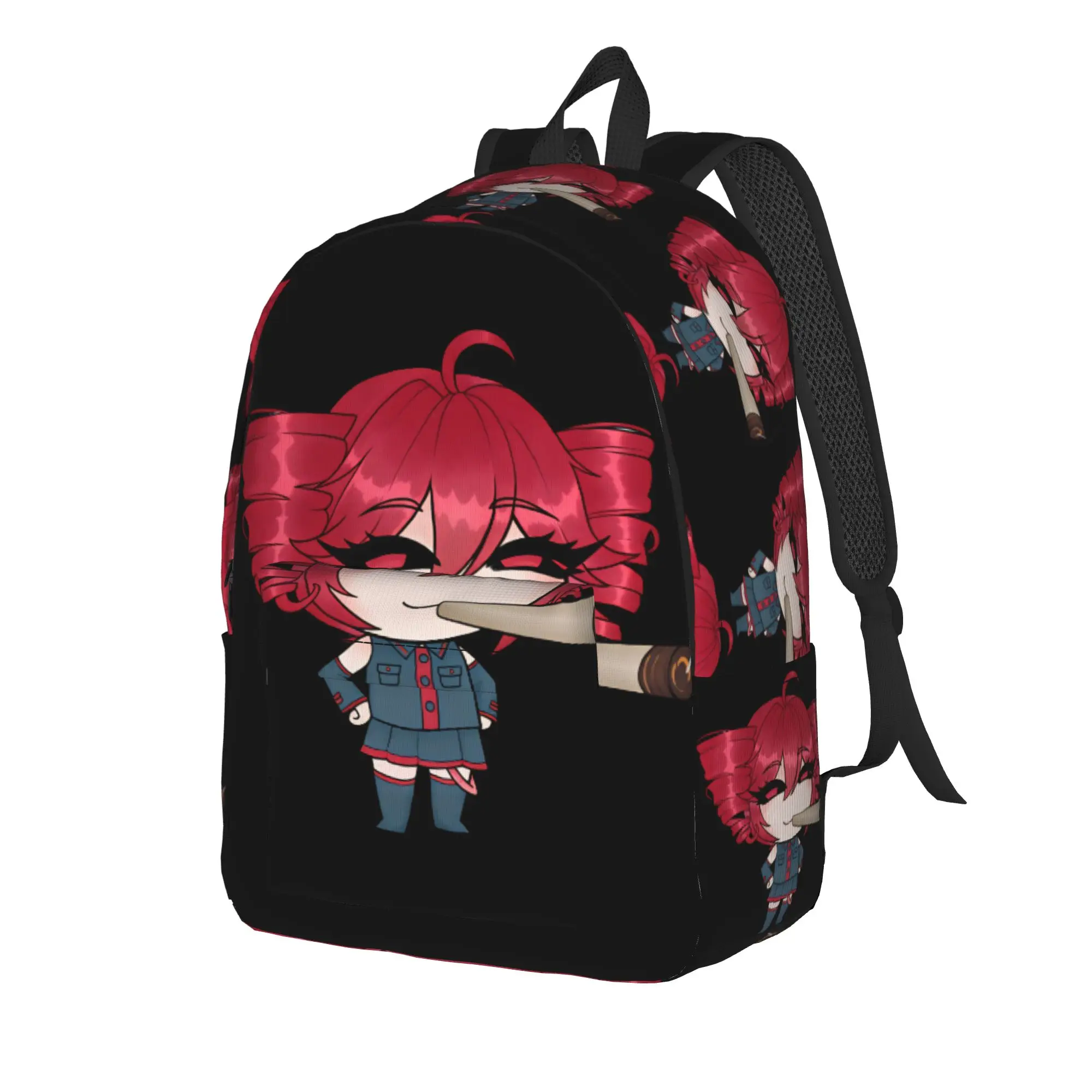 Cool Smoking Kasane Teto Chibi Cartoon Backpack  Workout Backpacks Student Unisex Design Pattern School Bags Novelty Rucksack