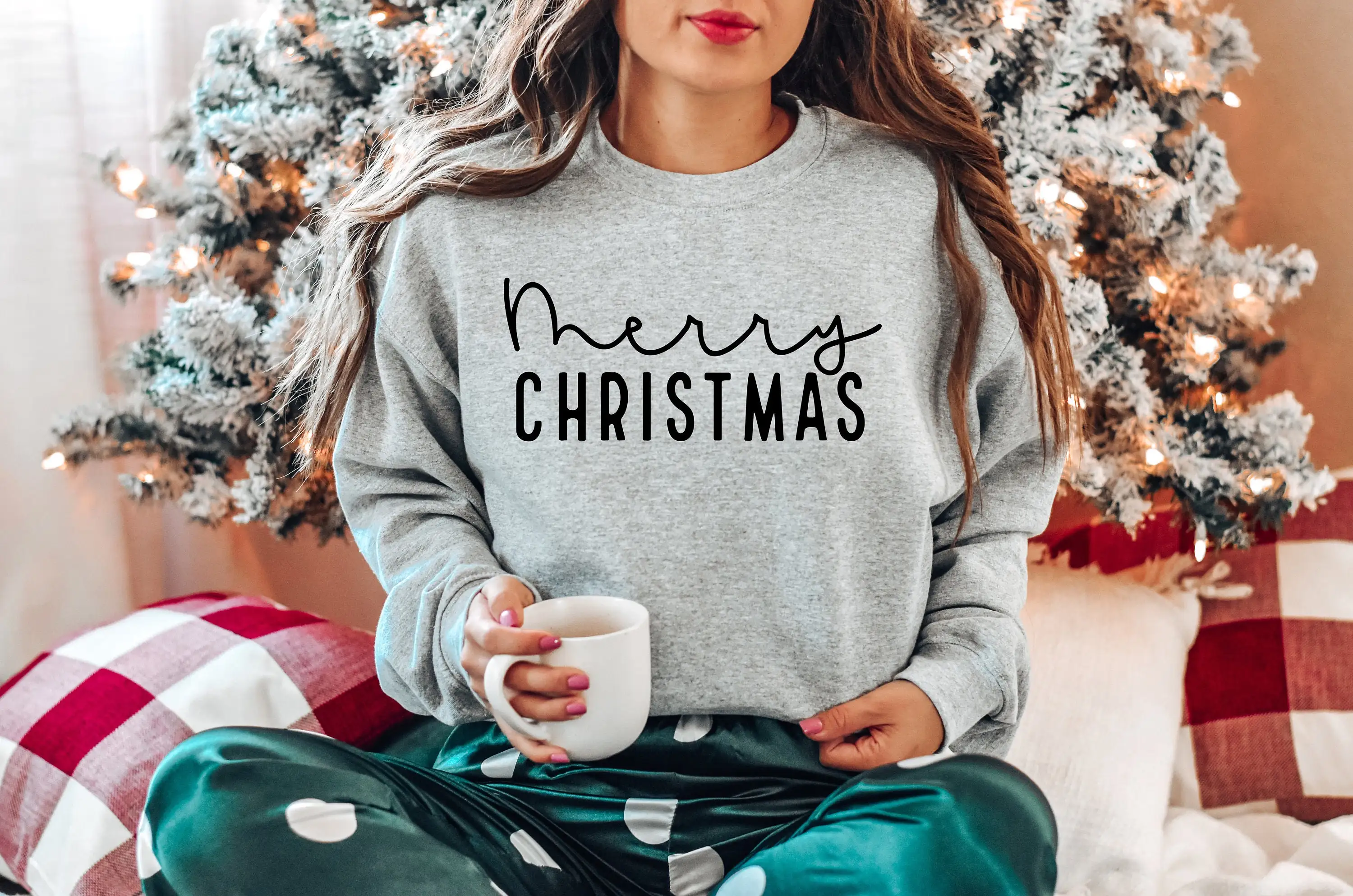 Christmas 2023 Fashion Women Sweatshirt Marry Christmas Sprot Sweater Simple and Generous Female Clothes Hipster Christmas Tops