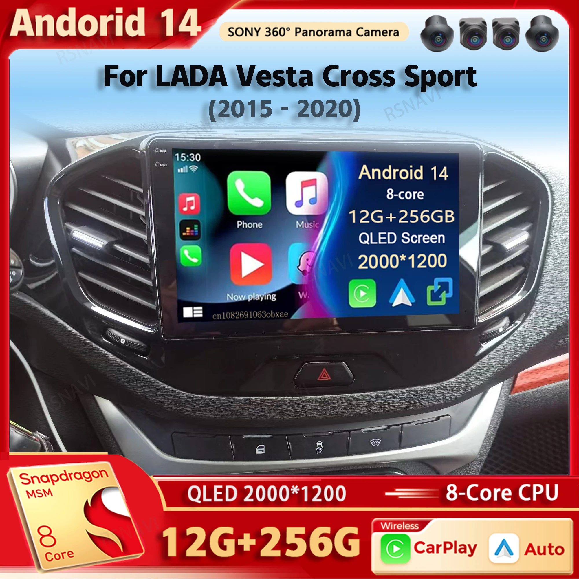 

Android 14 Car Radio Multimedia Player For LADA Vesta Cross Sport 2015 - 2020 Auto Carplay Car Stereo DSP wifi+4G Ai voice 2 Din