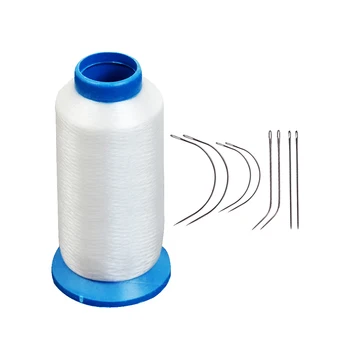 Linha de costura de náilon com agulhas linha de pesca de linha invisível para perucas fazendo costura diy (0,12mm /0,15mm)