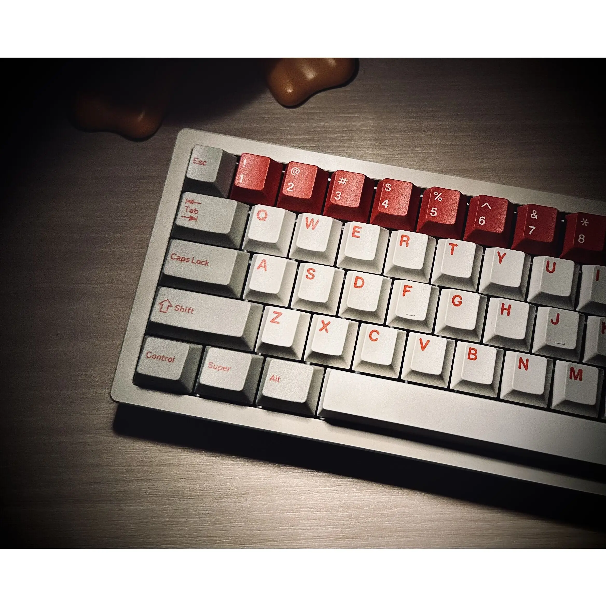 Keebox Shenpo DYE SUB PBT Red Alart Theme Cherry Profile Keycaps Light CapsLock для механической клавиатуры Hangul Корейские колпачки для клавиш