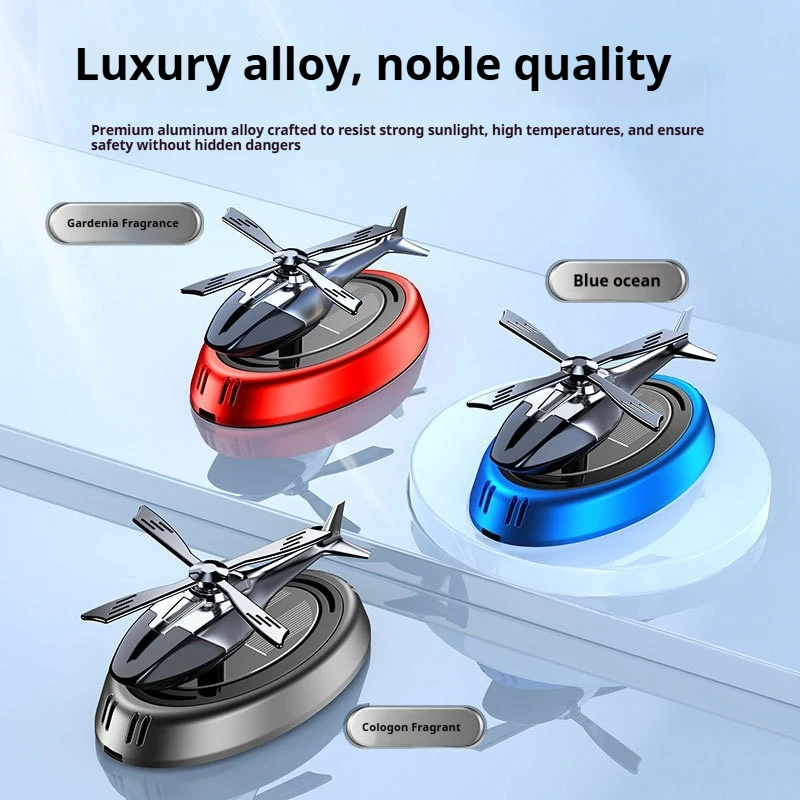 Ambientador de ar para carro movido a energia solar, modelo de aeronave decorativa, perfume para painel de carro, ornamento de longa duração, brinquedo transfronteiriço