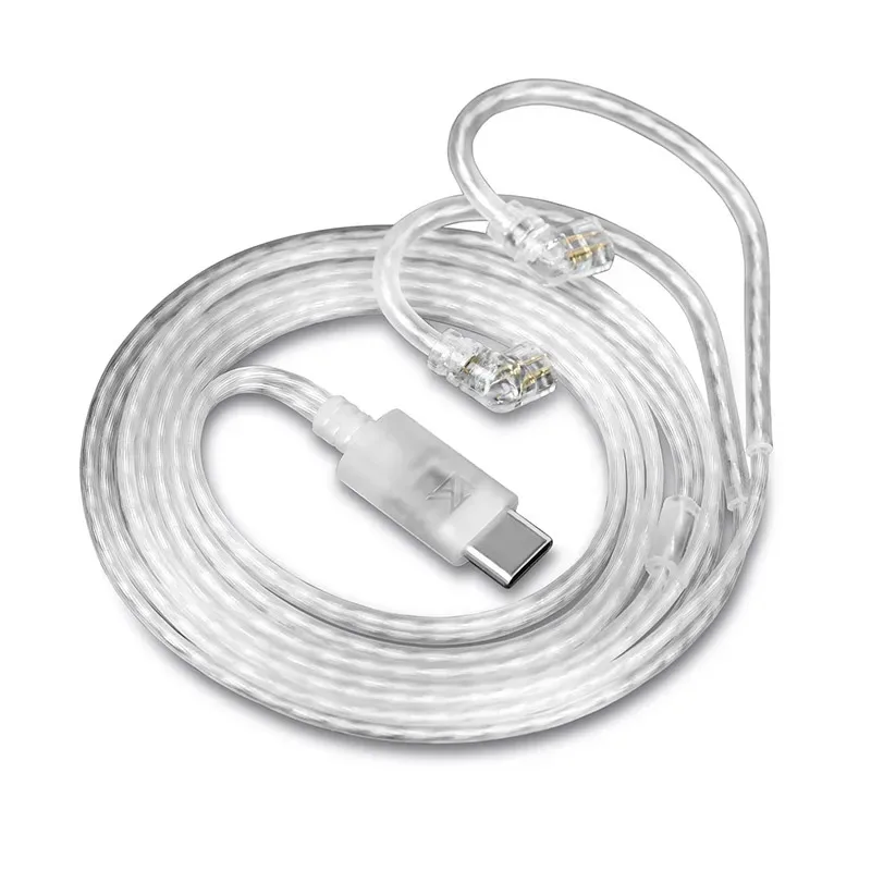 Cable de auriculares KZ, cable de actualización plateado, cable de auriculares tipo C de 2 pines de 0,75mm para KZ ZSN ZSX EDX PRO AS16 ZS10 PRO X Castor