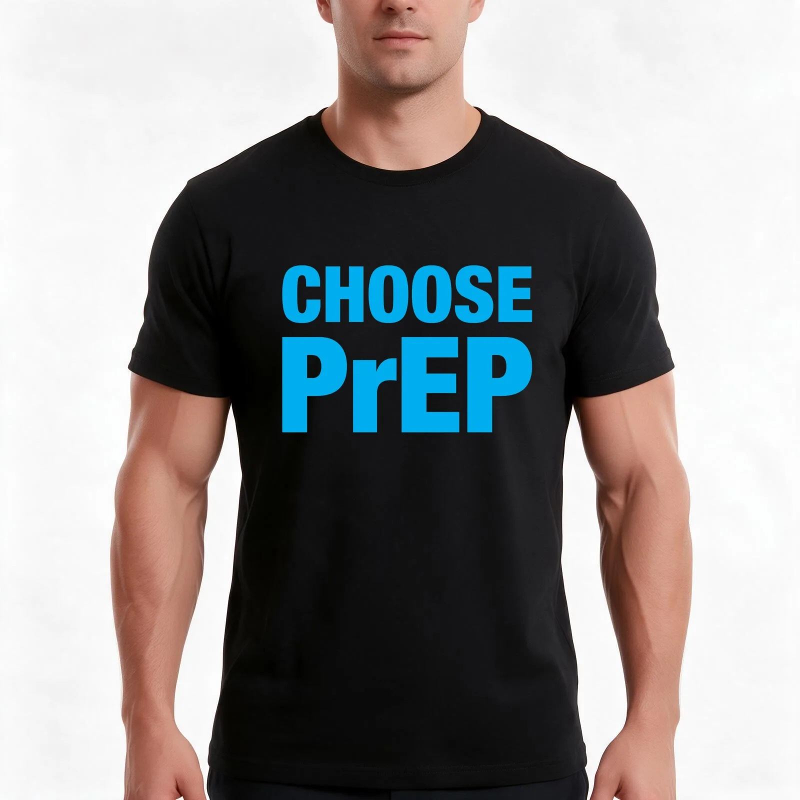 Choose PrEP T-Shirt, Summer Casual Cotton Tee, Oversized Streetwear Tops, Vintage Graphic Print, Loose Fit Short Sleeve
