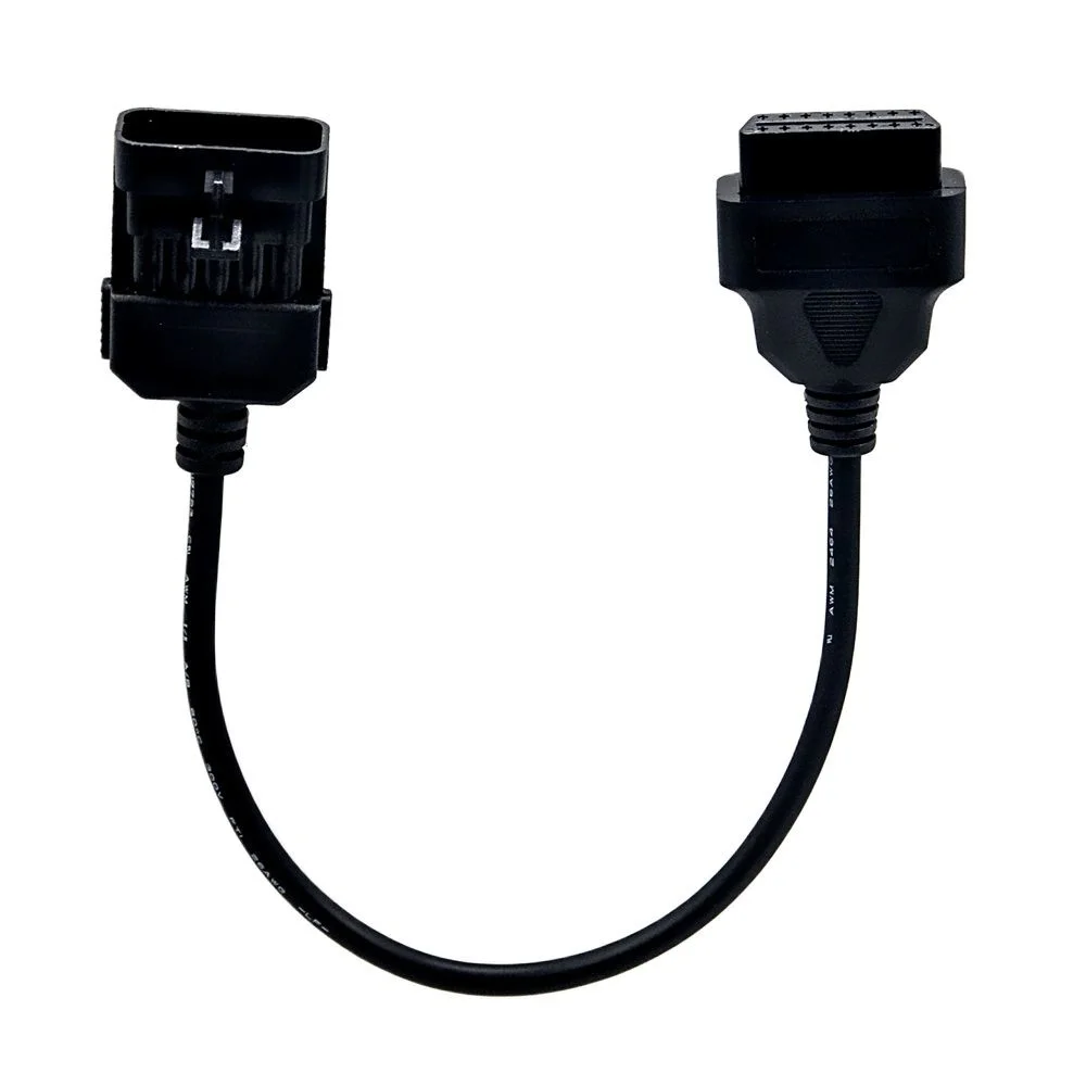 2024 For Opel Obd1 10pin To Obd2 16pin Cable For Opel Diagnostic Interface Lead 10 Pin Obdii Extension Cord Fast Drop Shipping