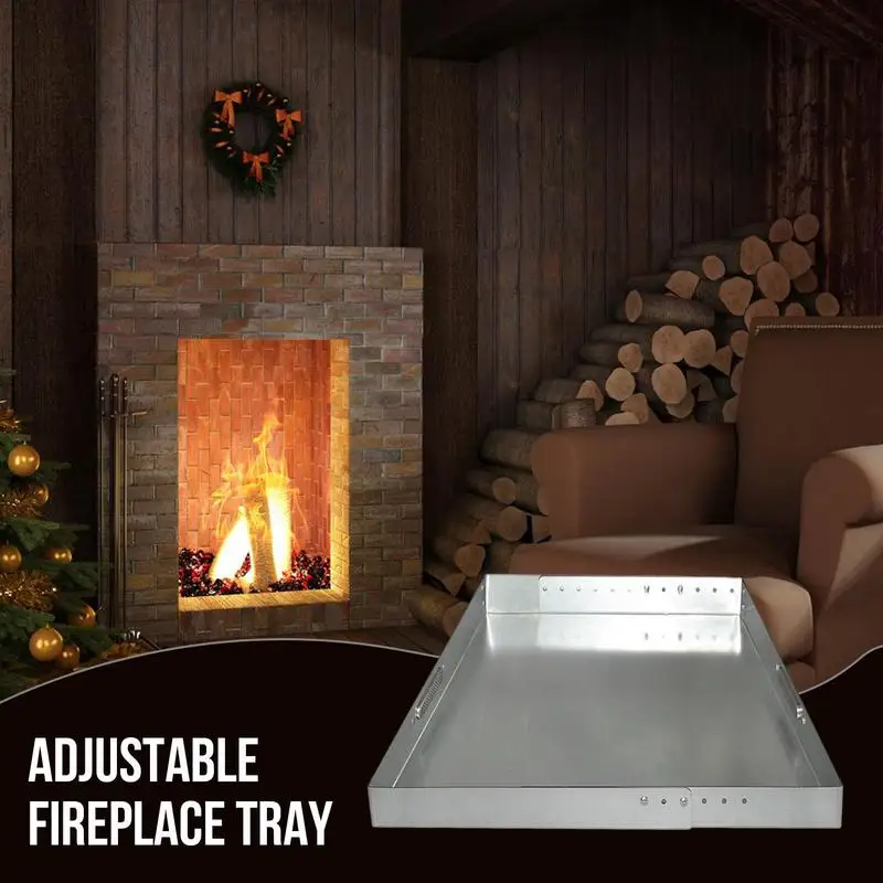 Adjustable Fireplace Tray Steel Ember Holder Grate Catcher With Screw Pack Adjustable Rust-Resistant Home Fire Place Accessories