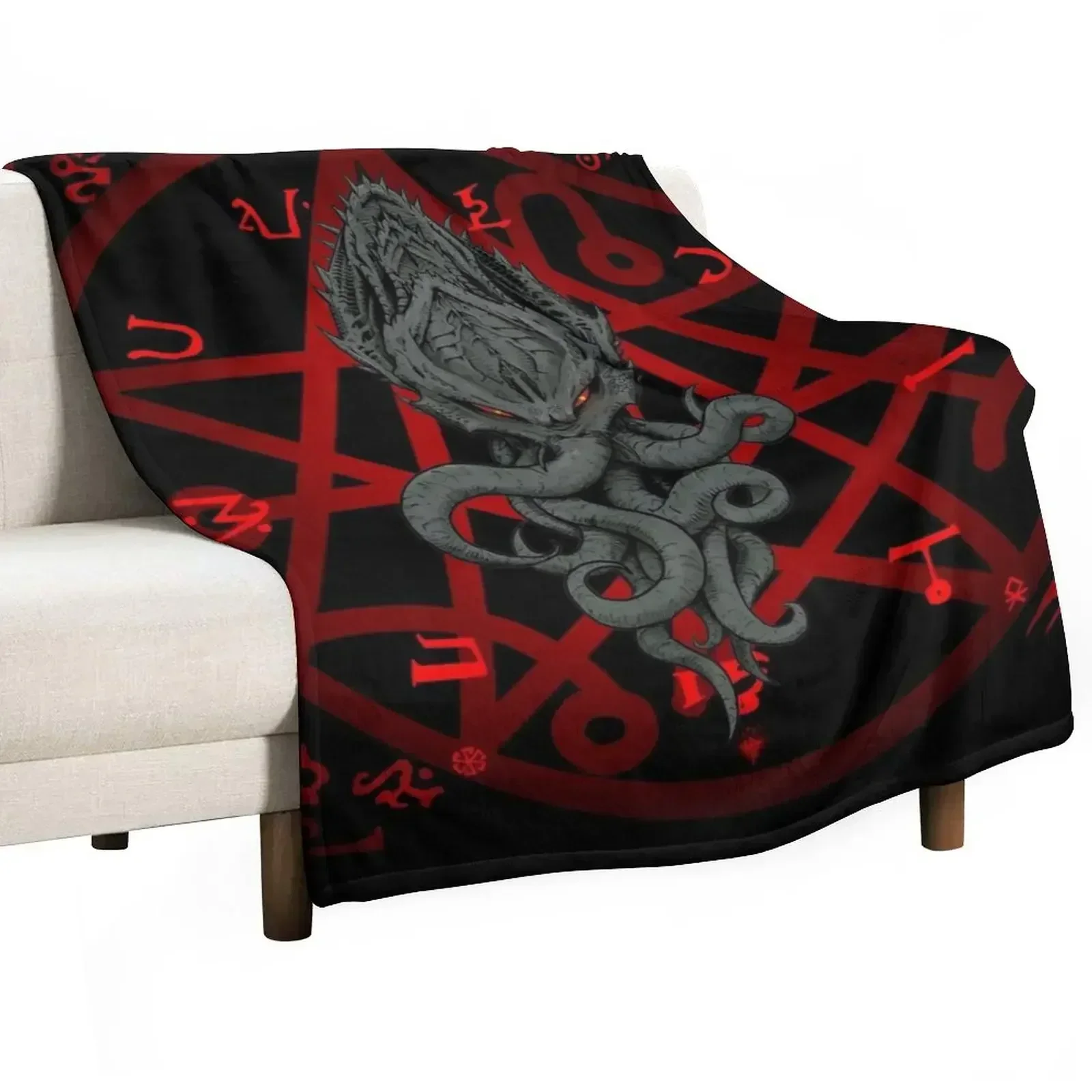 Rise of Cthulhu Throw Blanket sofa bed Cute Plaid Flannels Kid'S Plush cosplay anime Blankets