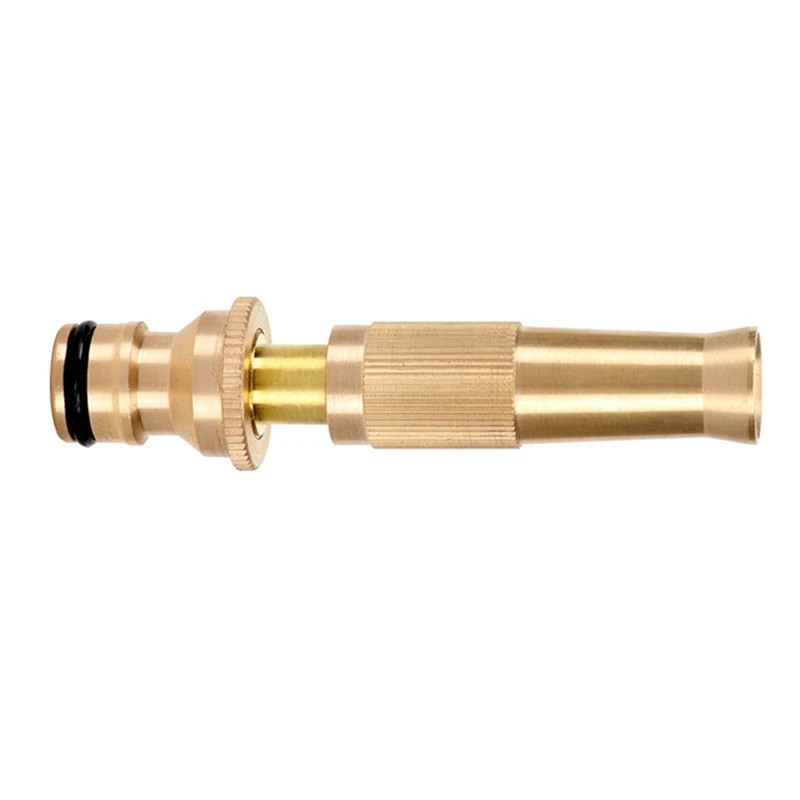 

5X High Pressure Hose Nozzle Heavy Duty , Brass Water Hose Nozzles For Garden Hoses, Adjustable Function