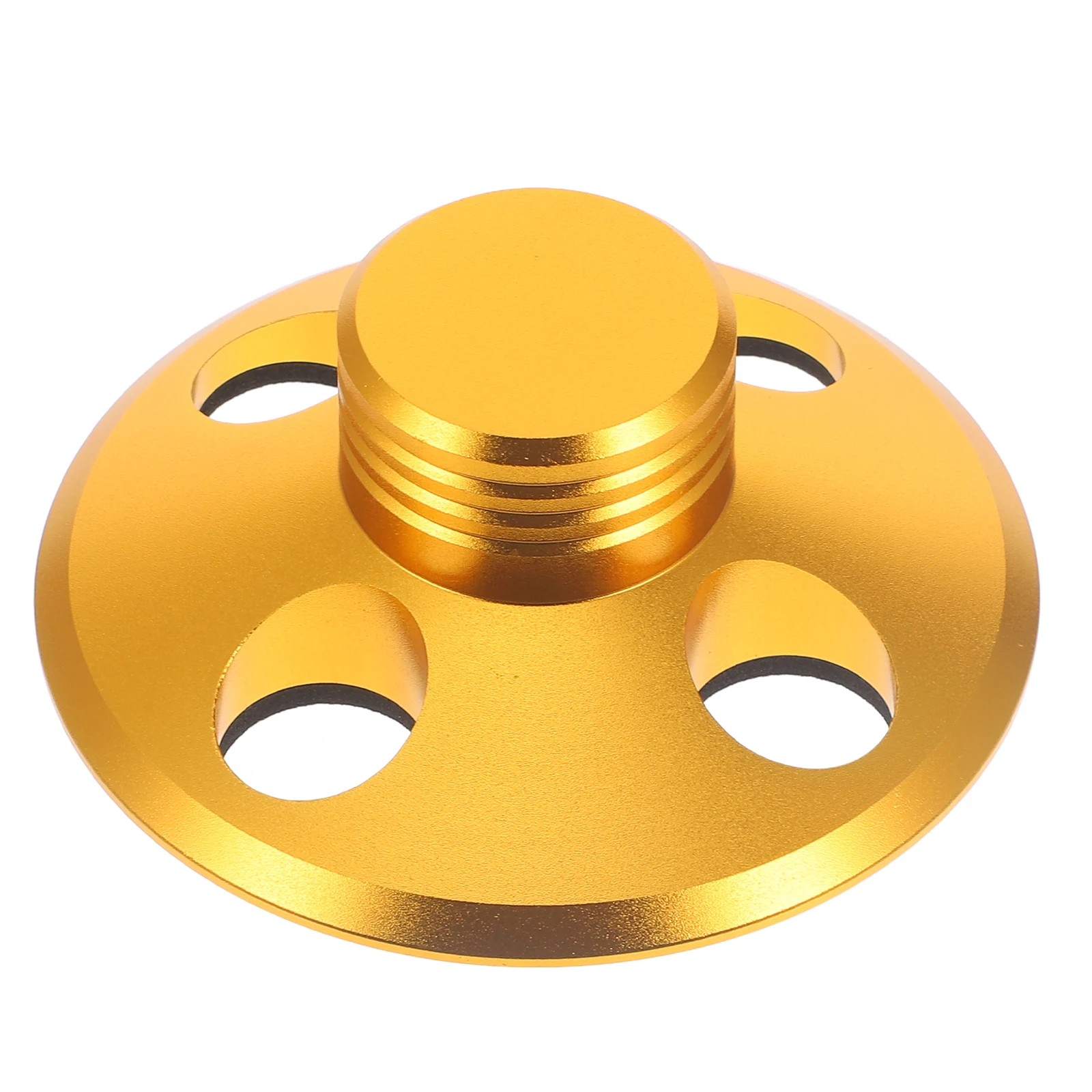 

Vinyl Record Weight Stabilizer Gold Color Aluminum Alloy Reduces Vibration Enhances Audio Quality Turntable Accessories